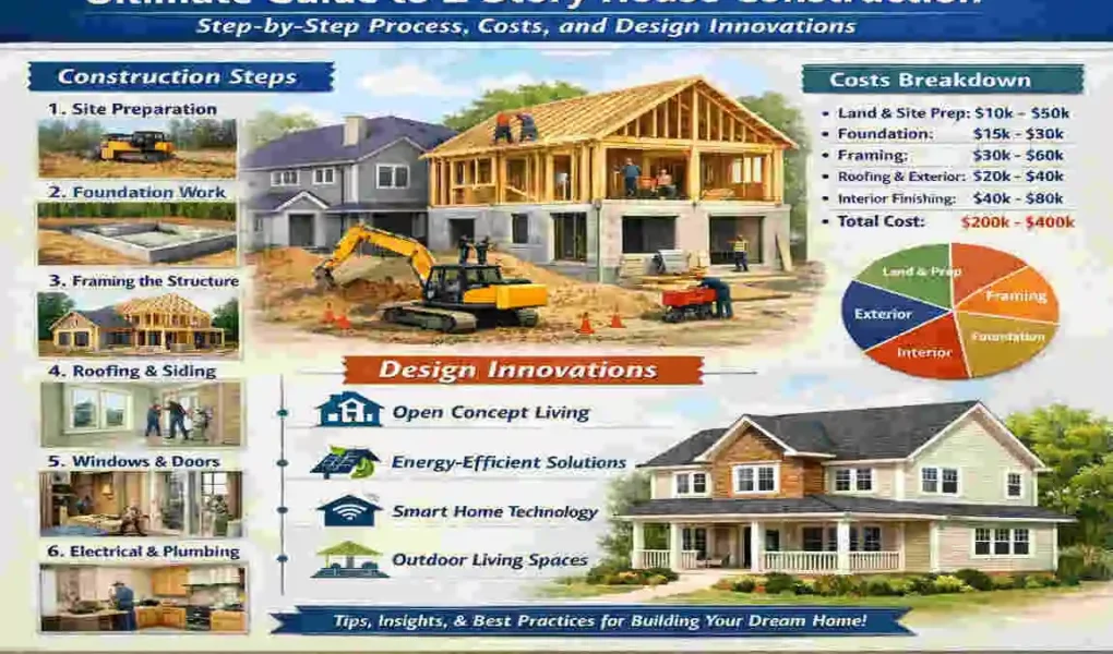 how high is a 2 story house construction