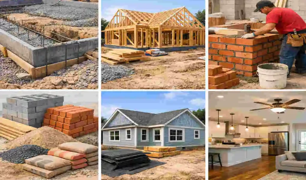 What is the material cost for a 1000 sq ft house?