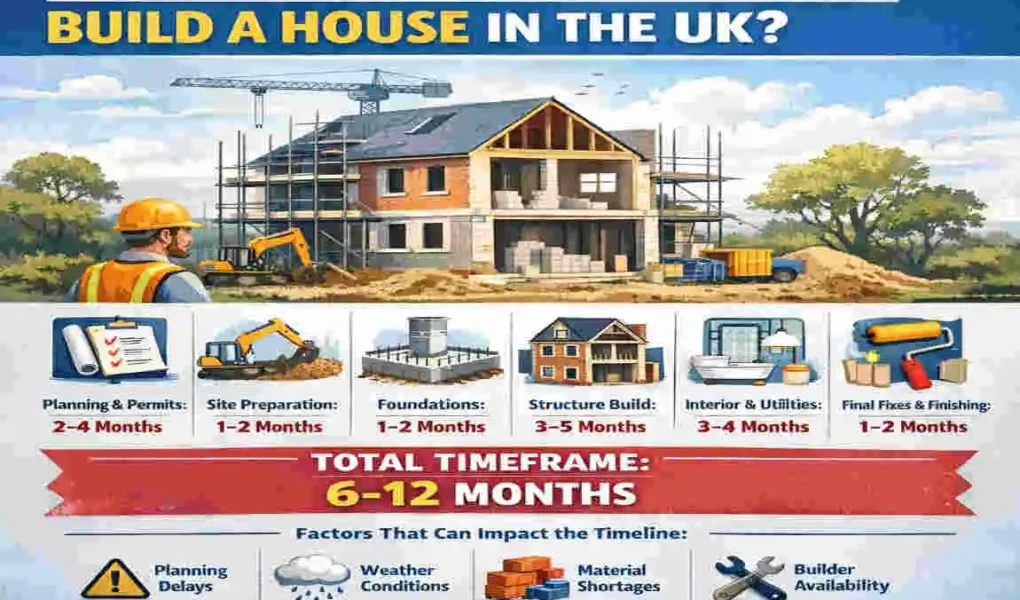 how long does it take to build a house uk
