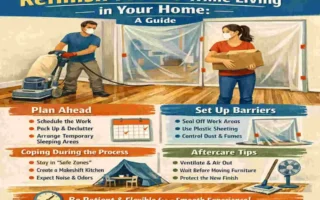 how to refinish floors while living in house