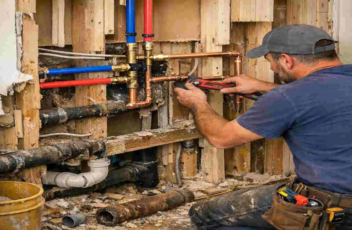 how much to re plumb a house