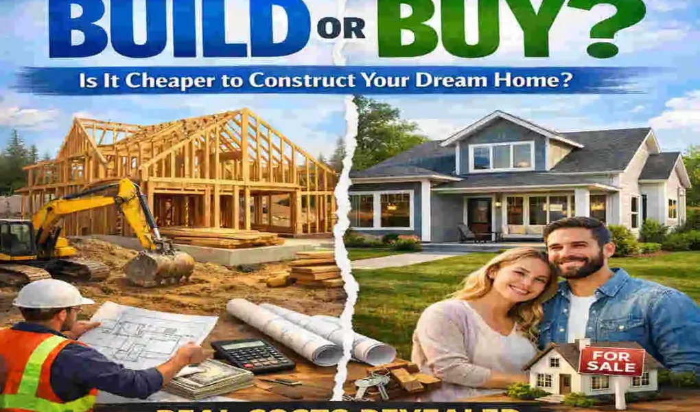 is cheaper to build or buy a house