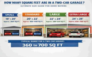 how many square feet are in a two car garage