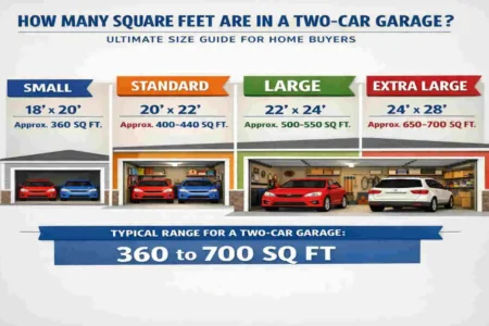 how many square feet are in a two car garage