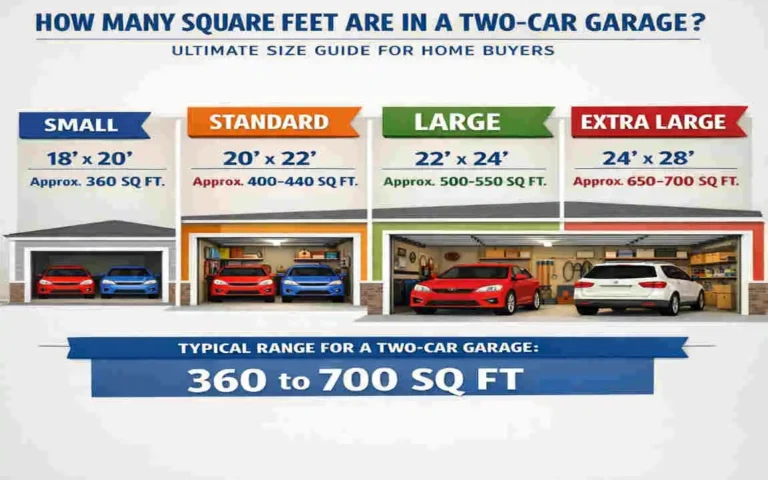 how many square feet are in a two car garage