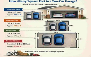 how many square feet are in a two car garage