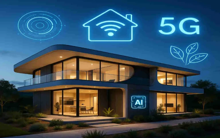 New Smart House Design: Cutting-Edge AI Automation, 5G Connectivity & Sustainable Living Trends