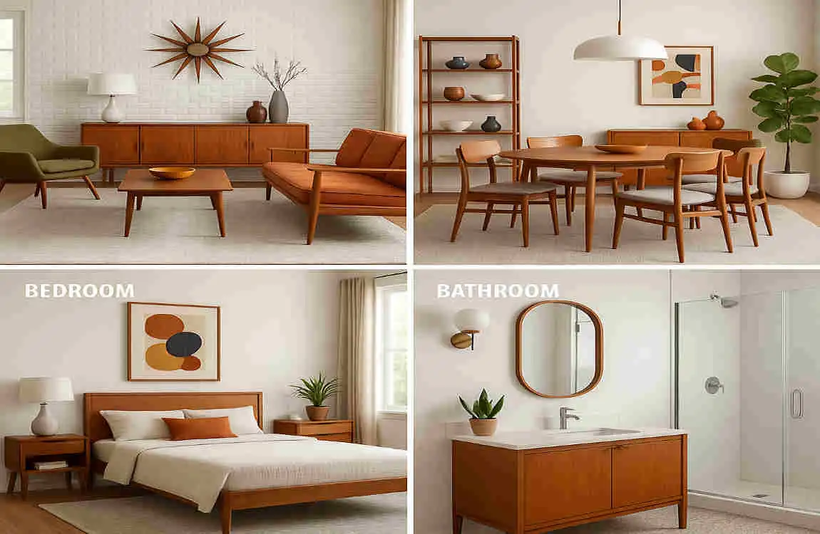 mid century modern homes decor