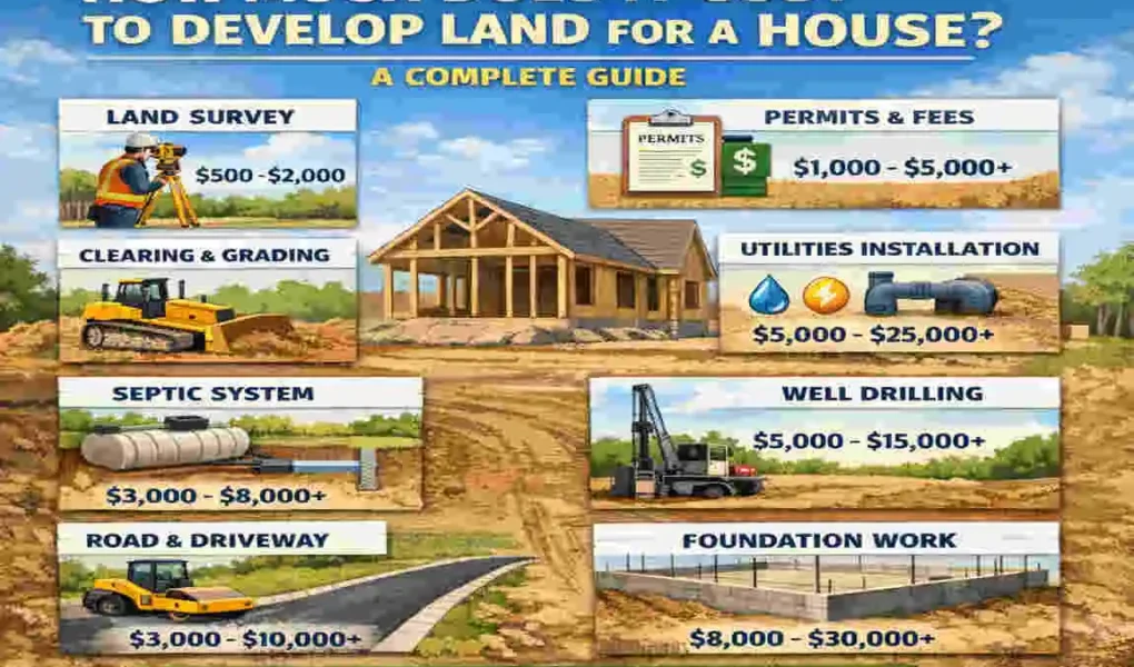 how much does it cost to develop land for a house