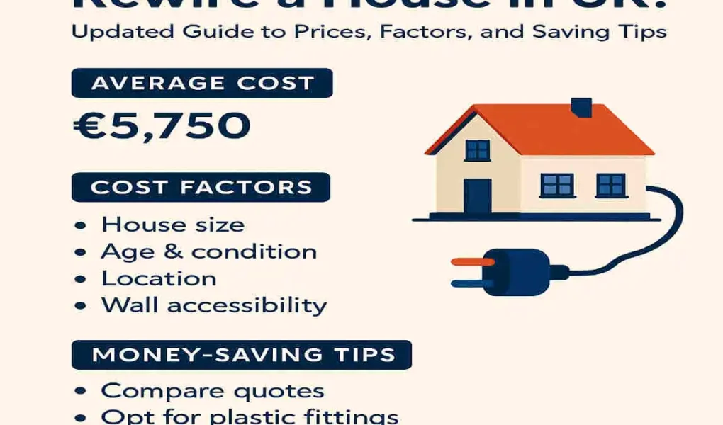 How Much Does It Cost to Rewire a House in the UK? Updated Guide to Prices, Factors, and Saving Tips