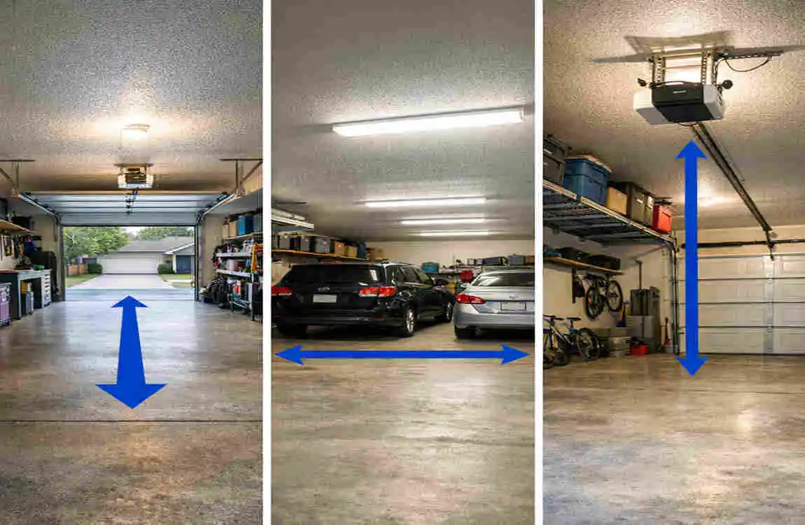 how many square feet are in a two car garage
