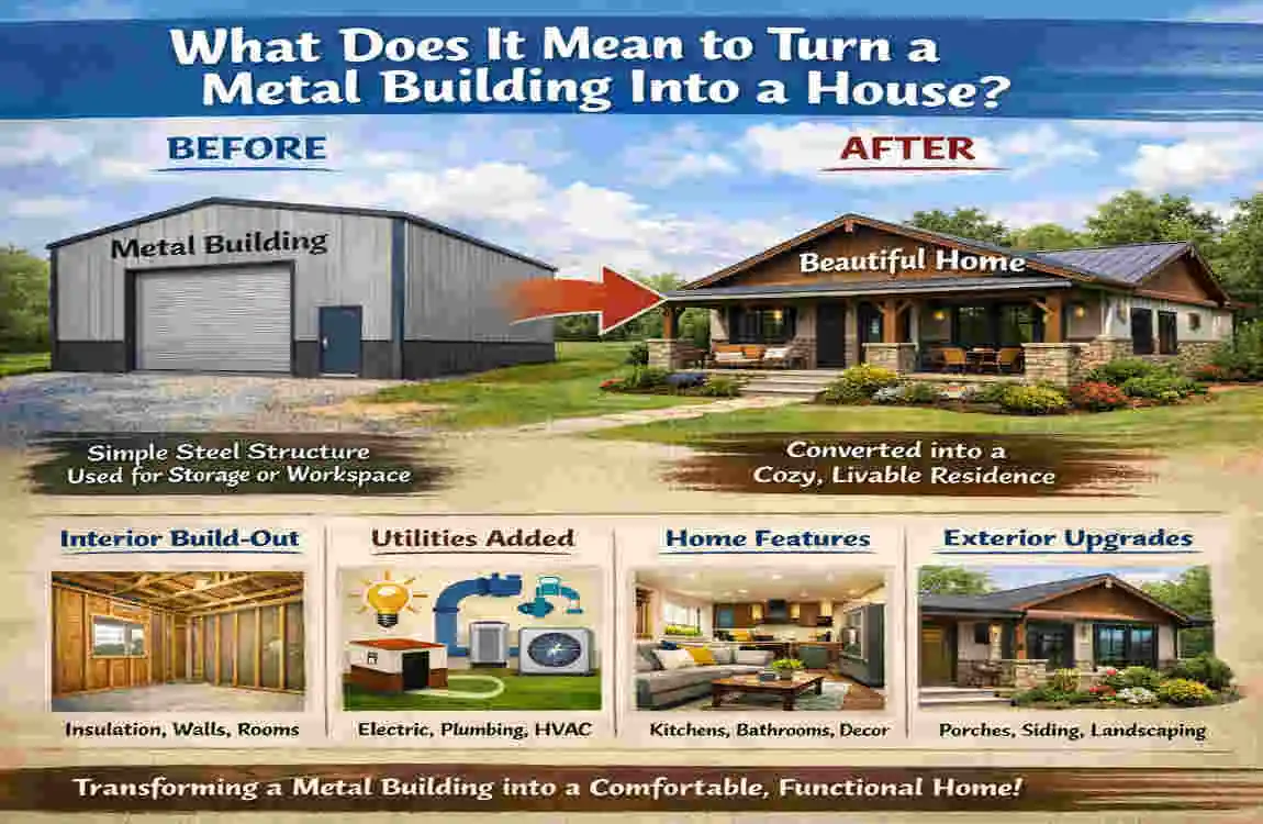 How to Turn a Metal Building house