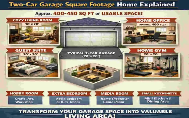 how many square feet are in a two car garage