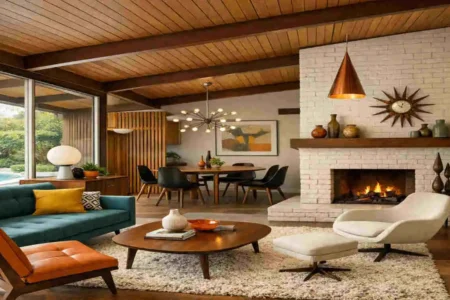 mid century modern homes decor