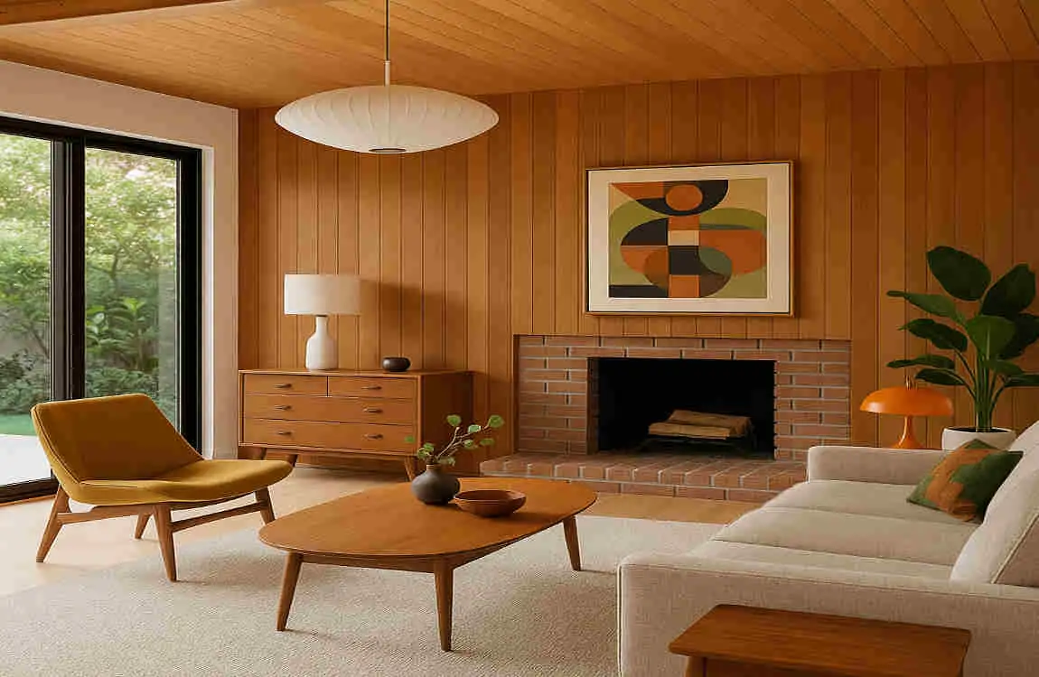 mid century modern homes decor