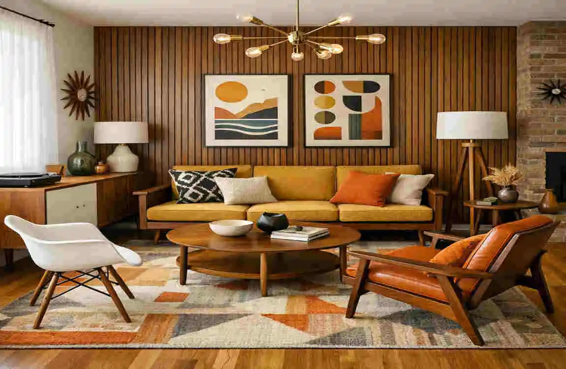 mid century modern homes decor