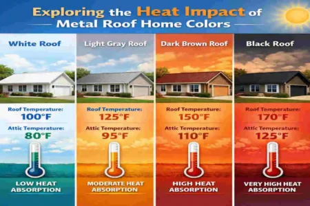 are different color metal roofs hotter