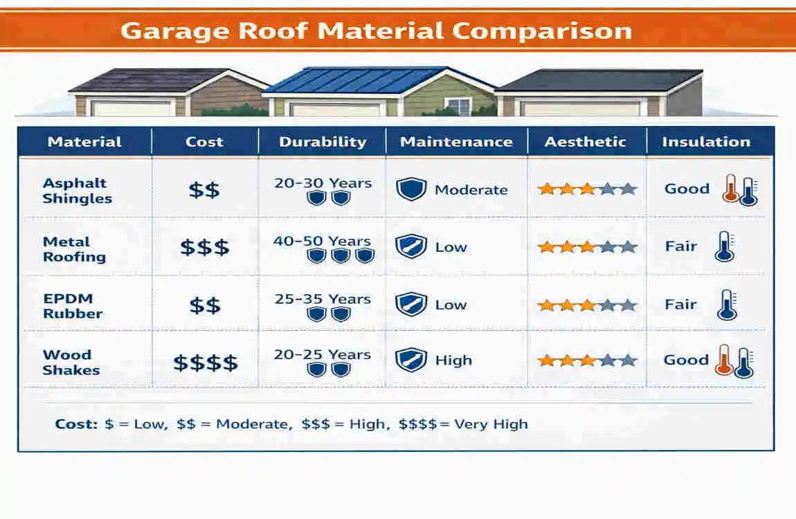 what is the best material for a garage roof
