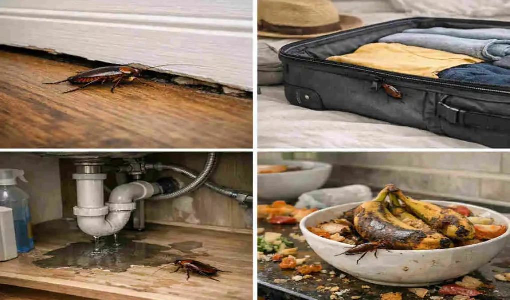 why do cockroaches suddenly appear in the house cleaning