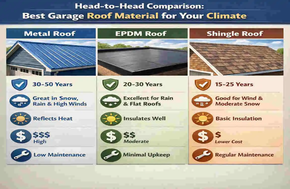 what is the best material for a garage roof