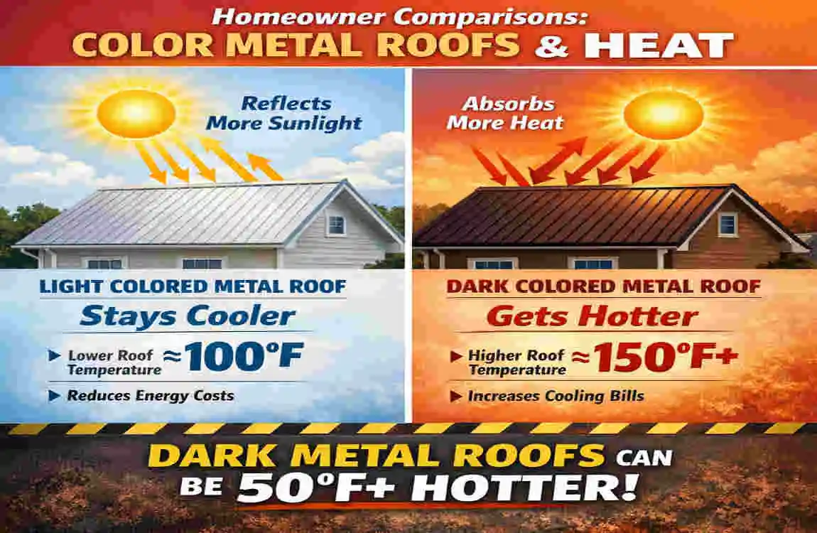 Are Different Color Metal Roofs Hotter on Your House? Cool Facts for Energy-Smart Homeowners