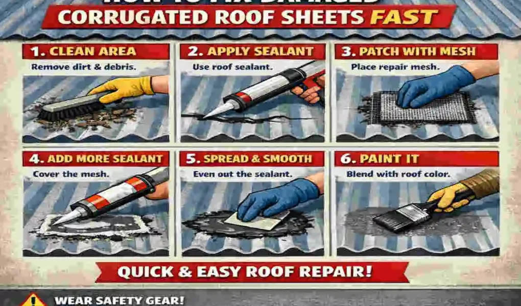 how to fix corrugated roof sheets