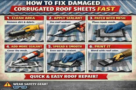 how to fix corrugated roof sheets