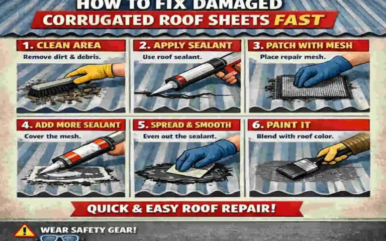 how to fix corrugated roof sheets