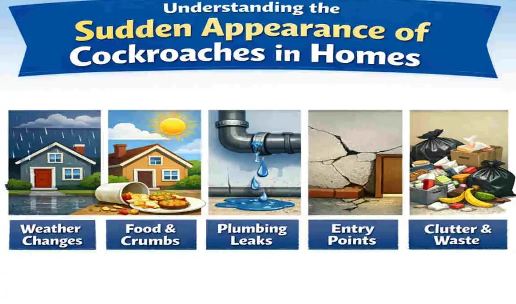 why do cockroaches suddenly appear in the house cleaning