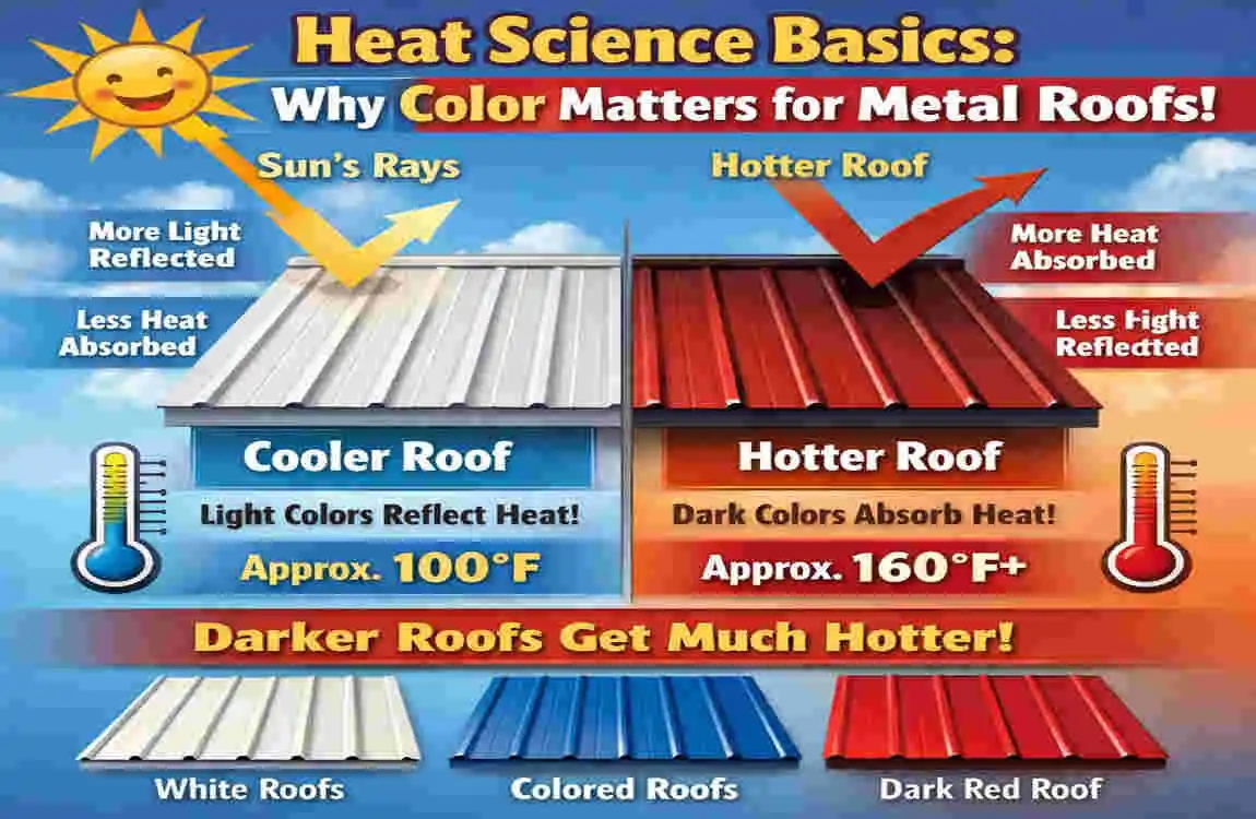 Are Different Color Metal Roofs Hotter on Your House? Cool Facts for Energy-Smart Homeowners