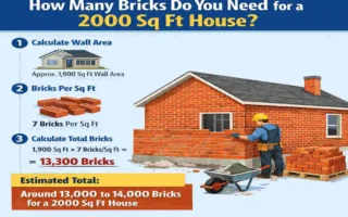 how many bricks for a 2000 sq ft house