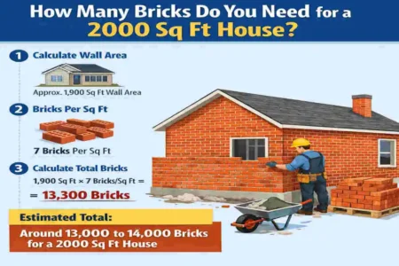 how many bricks for a 2000 sq ft house