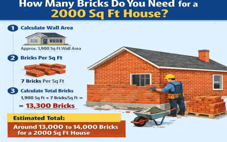 how many bricks for a 2000 sq ft house