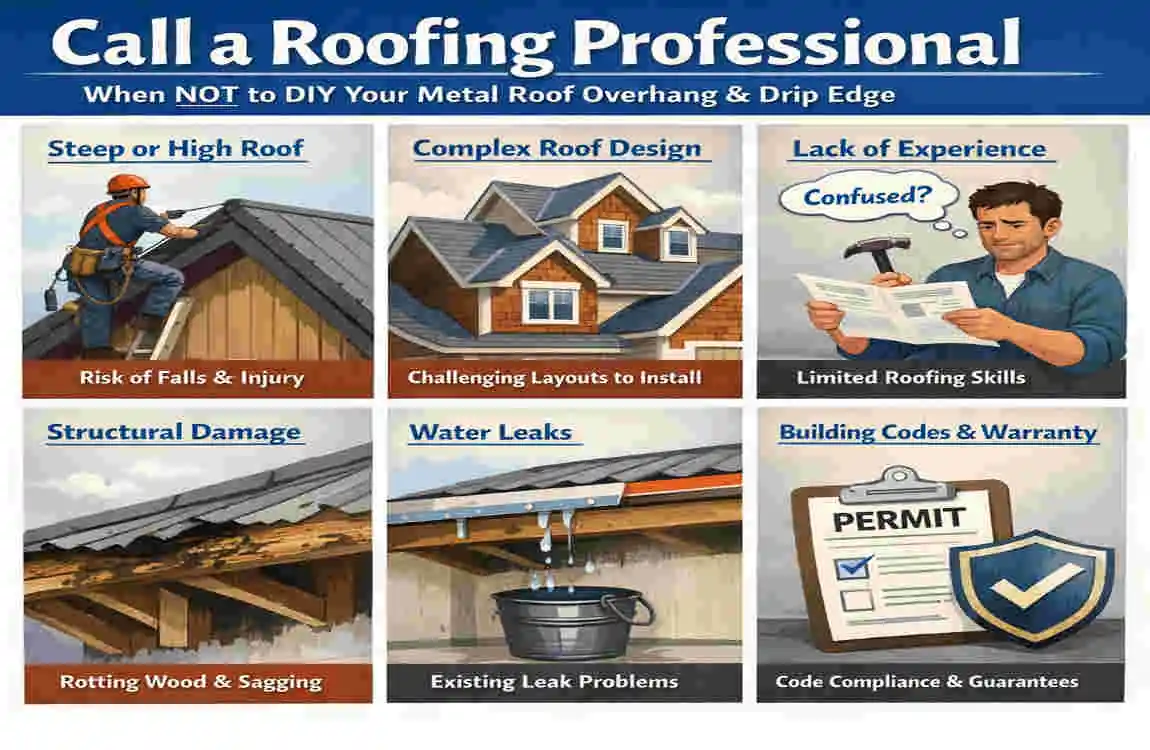 should metal roof overhang drip edge