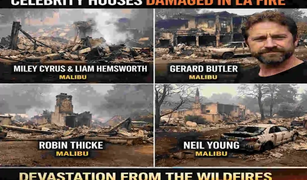 celebrity houses burned in los angeles fire