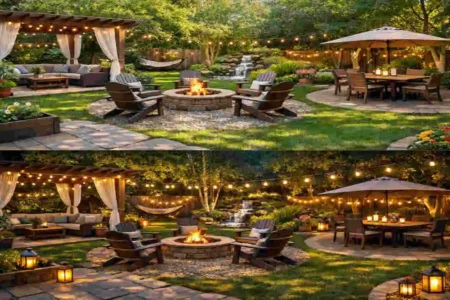 designing a home backyard day and night