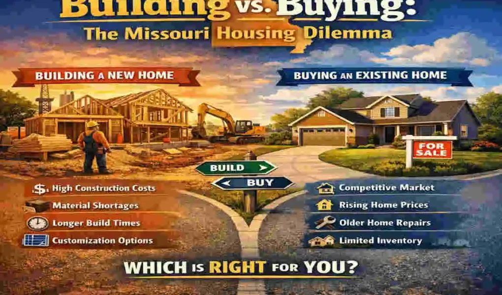 is it cheaper to build or buy a house in missouri
