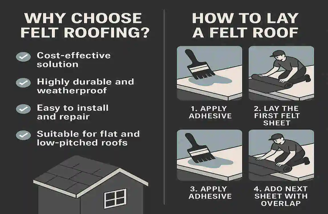 how to lay felt roof