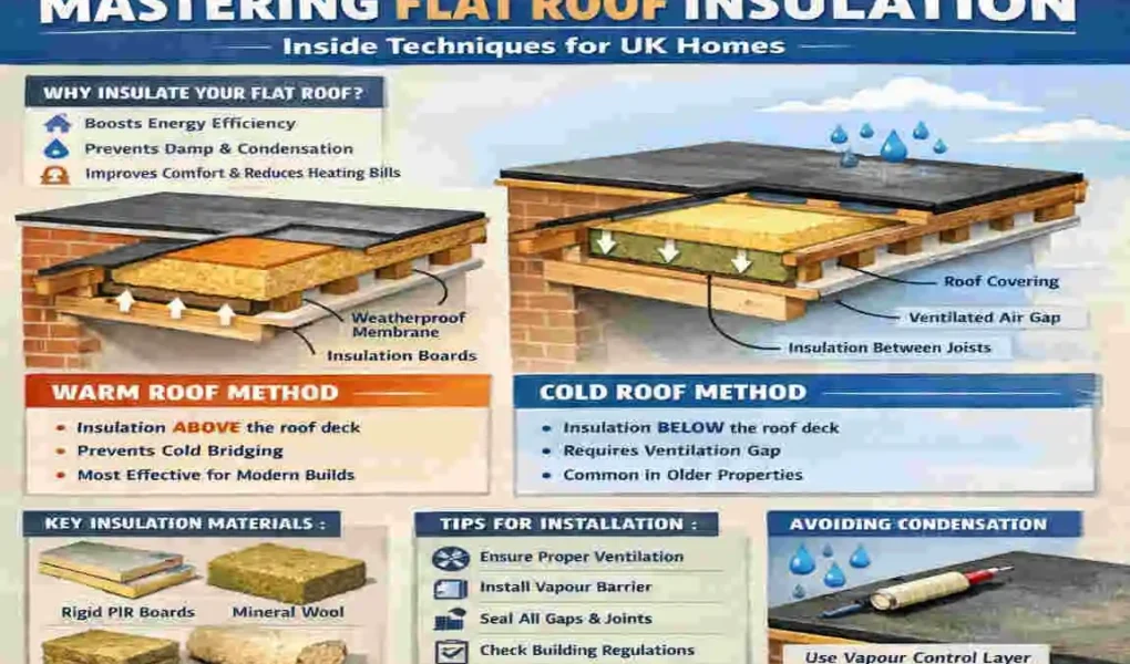 how to insulate a flat roof from the inside uk