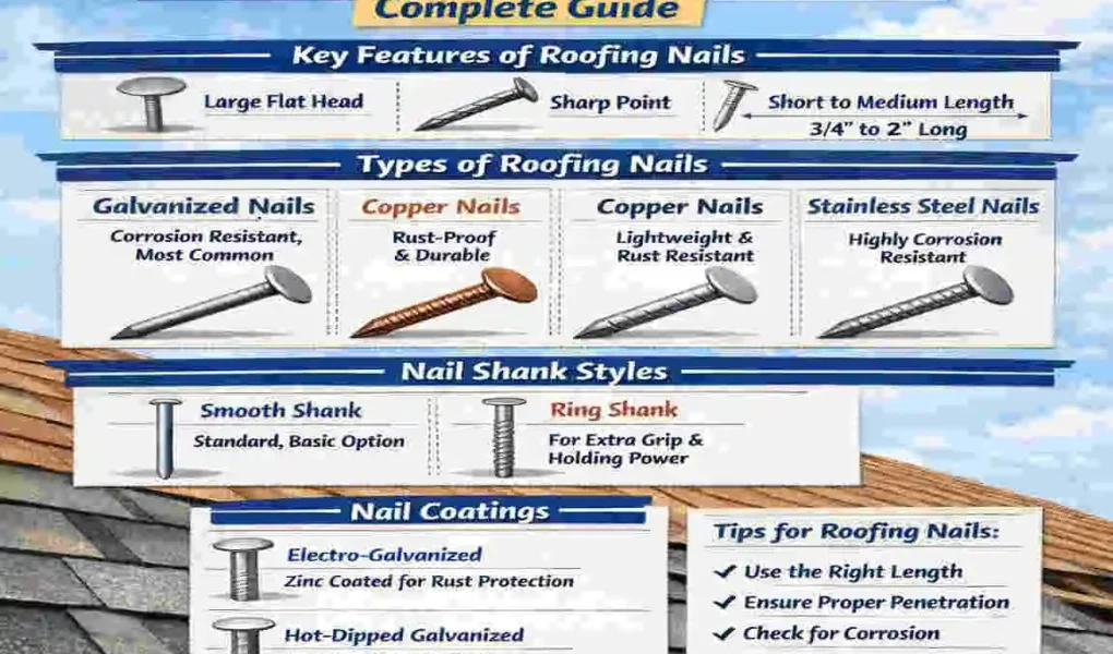 What Type of Nails Are Typically Used for Roofing?