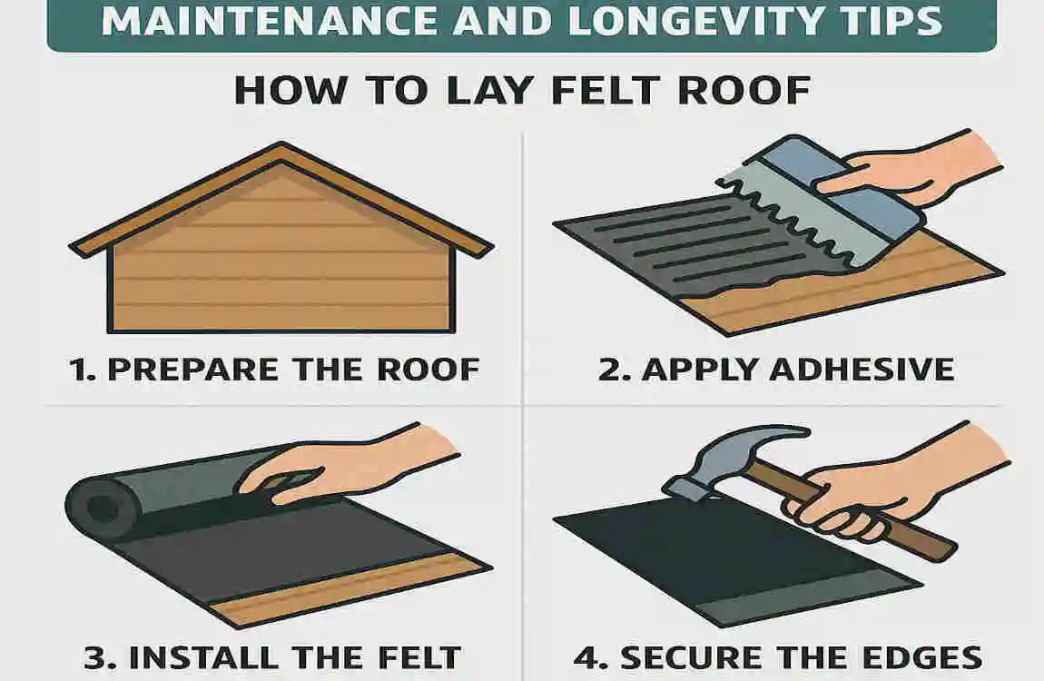 how to lay felt roof