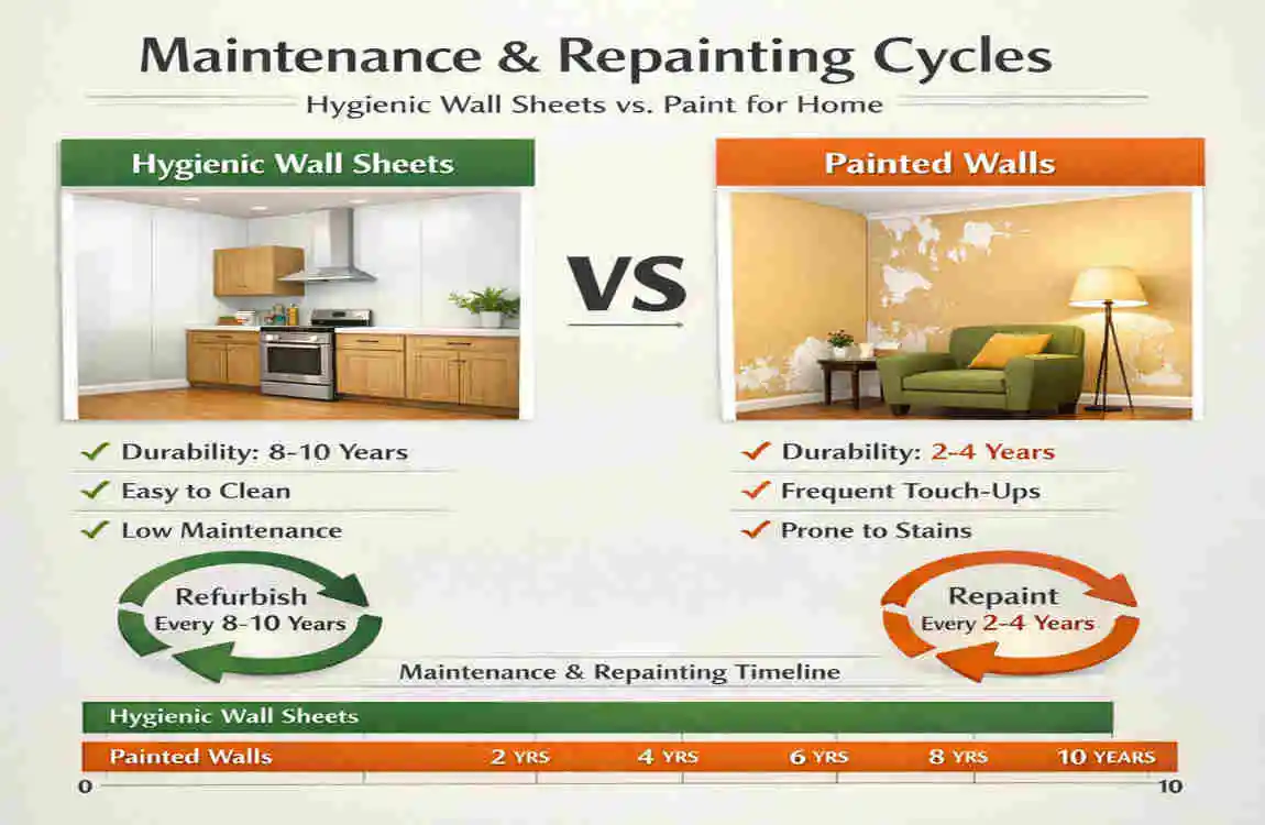 Hygienic Wall Sheets vs Paint for Home