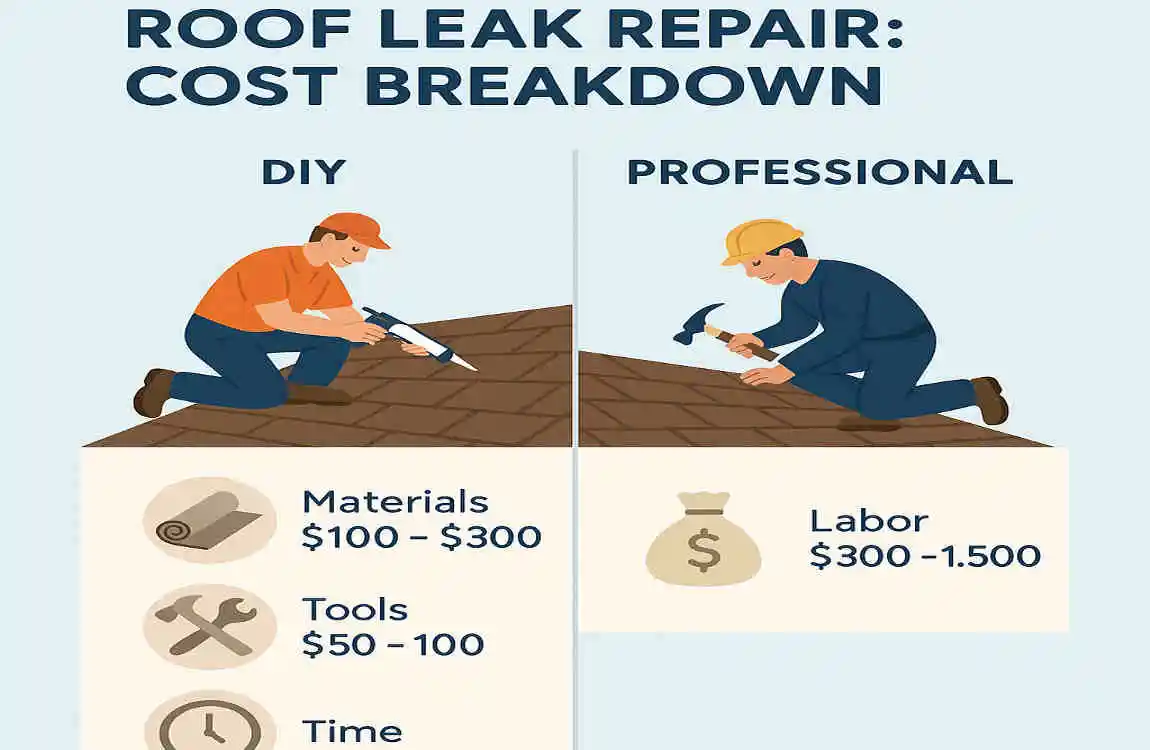 How Much to Fix Leaking Roof : Average Costs, Hidden Fees & DIY vs Pro Breakdown