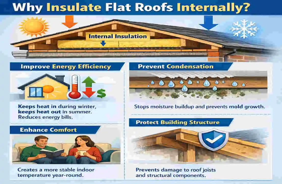 how to insulate a flat roof from the inside uk
