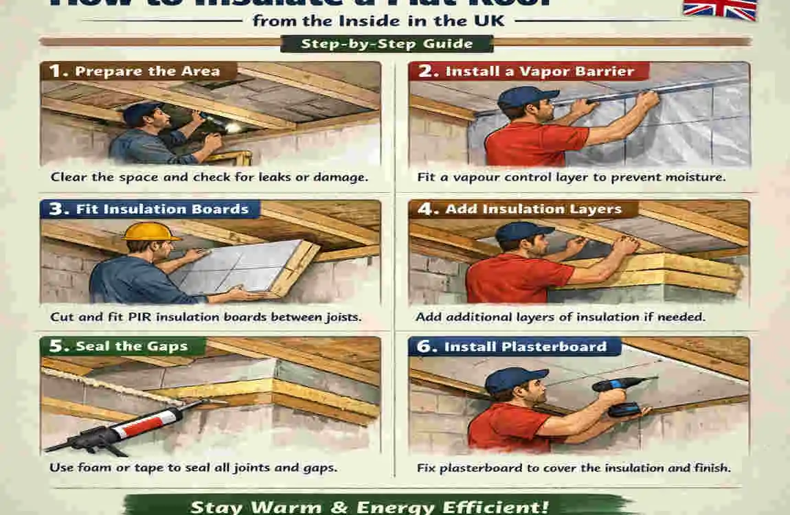 how to insulate a flat roof from the inside uk