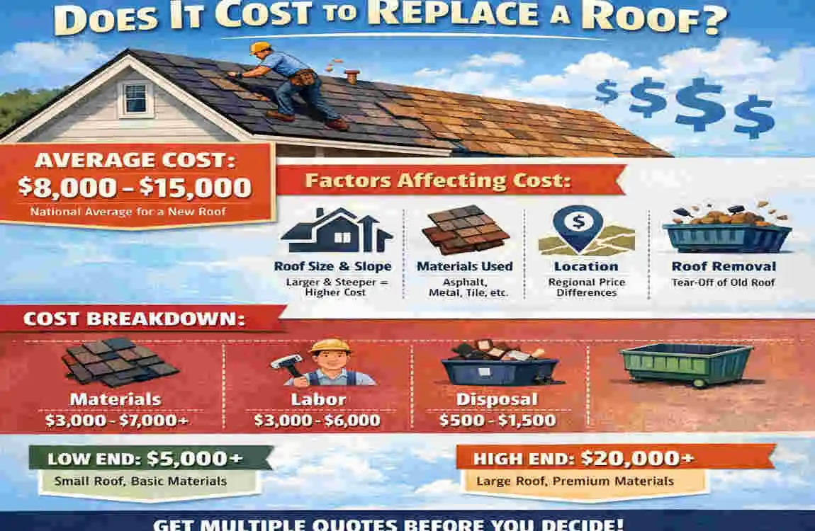how much does it cost to replace a roof