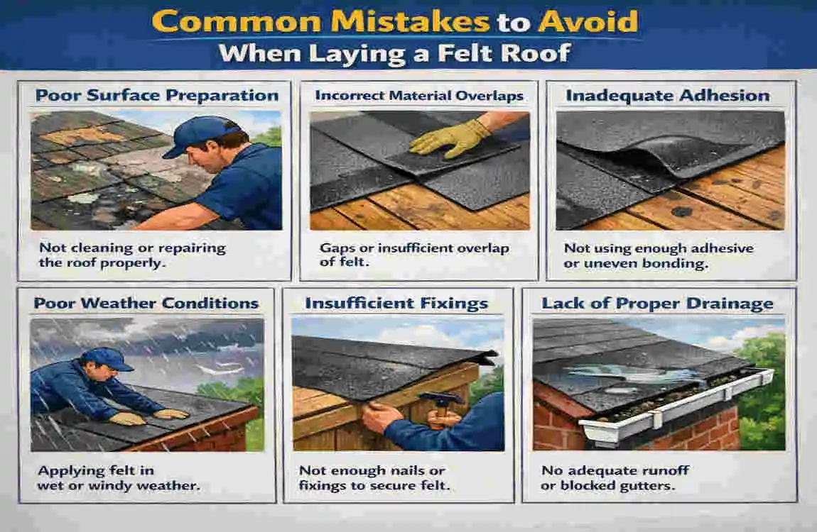 how to lay felt roof