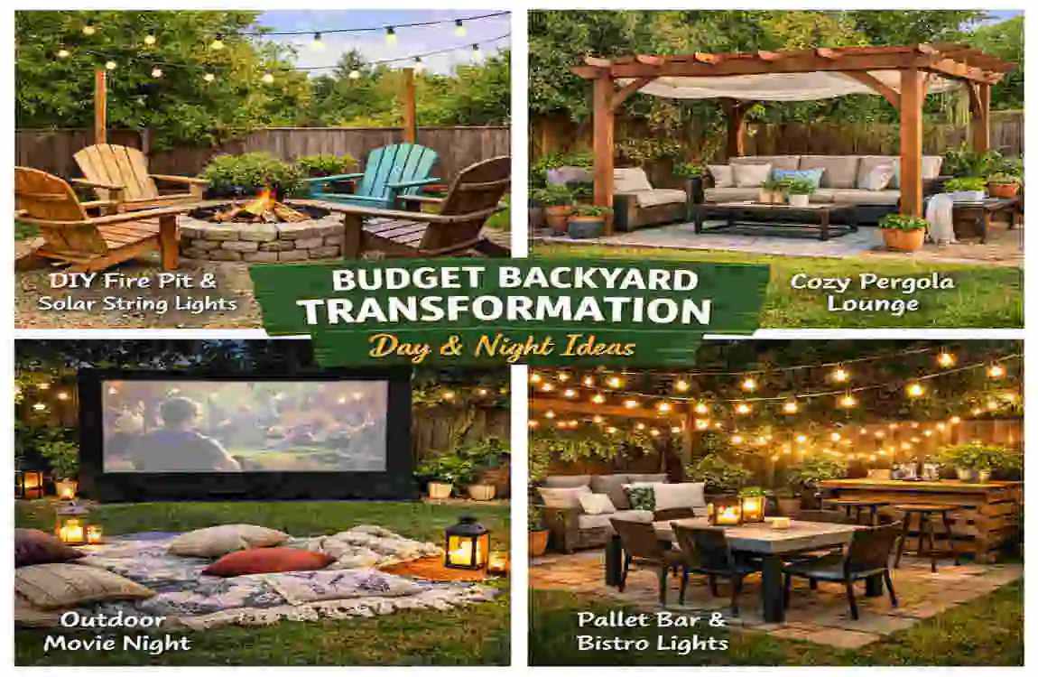 designing a home backyard day and night