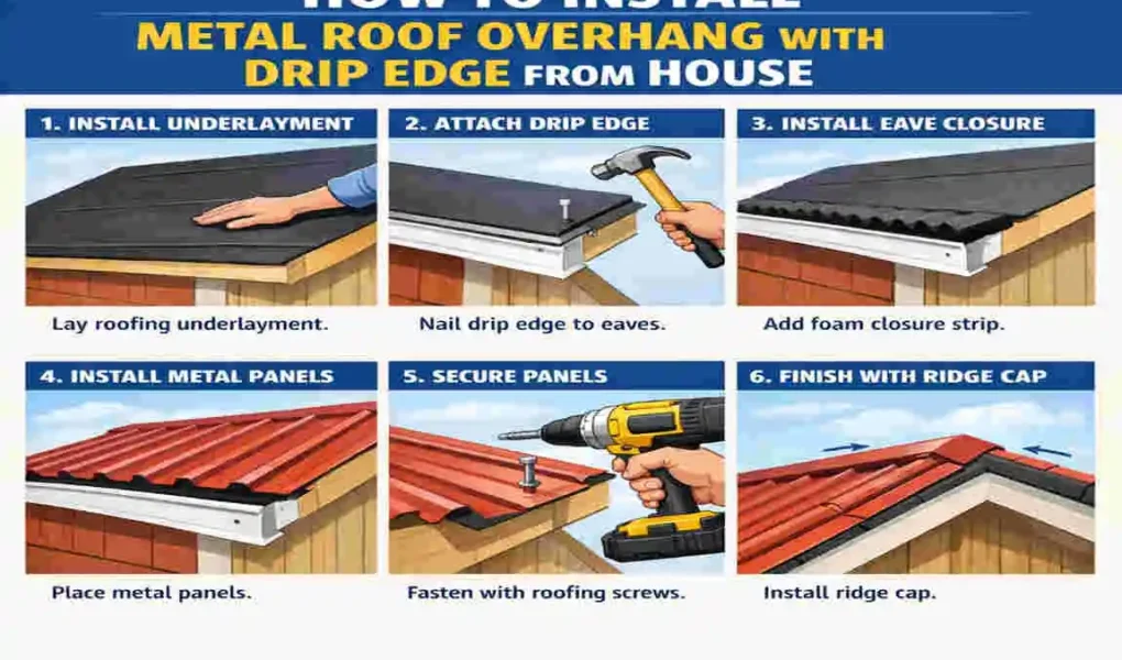 should metal roof overhang drip edge