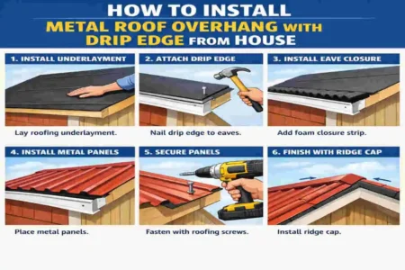 should metal roof overhang drip edge
